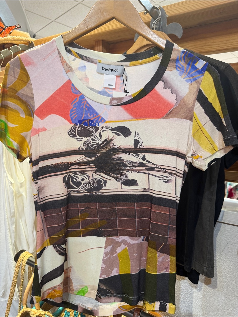 Desigual Multicolor Floral Graphic Short Sleeve Top